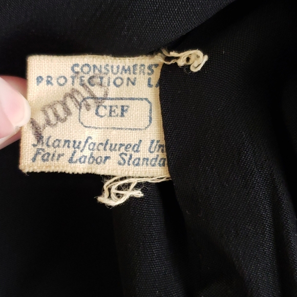 VTG 40s Black Dress Suit - Picture 8 of 15